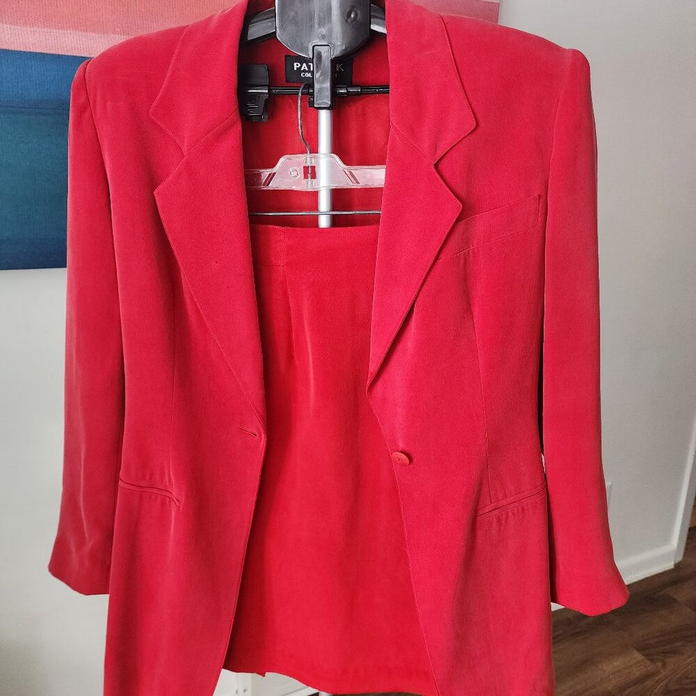 Vintage 100% Real Silk Suit